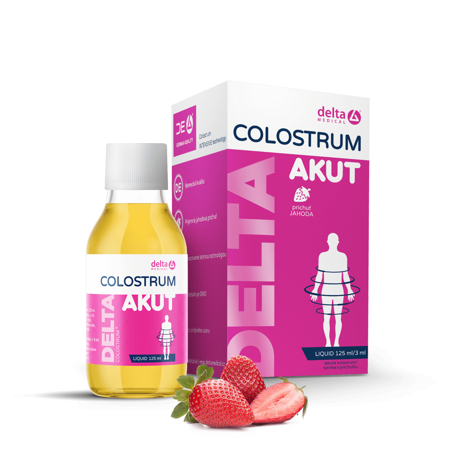 DELTA COLOSTRUM® AKUT Jahoda 125 ml