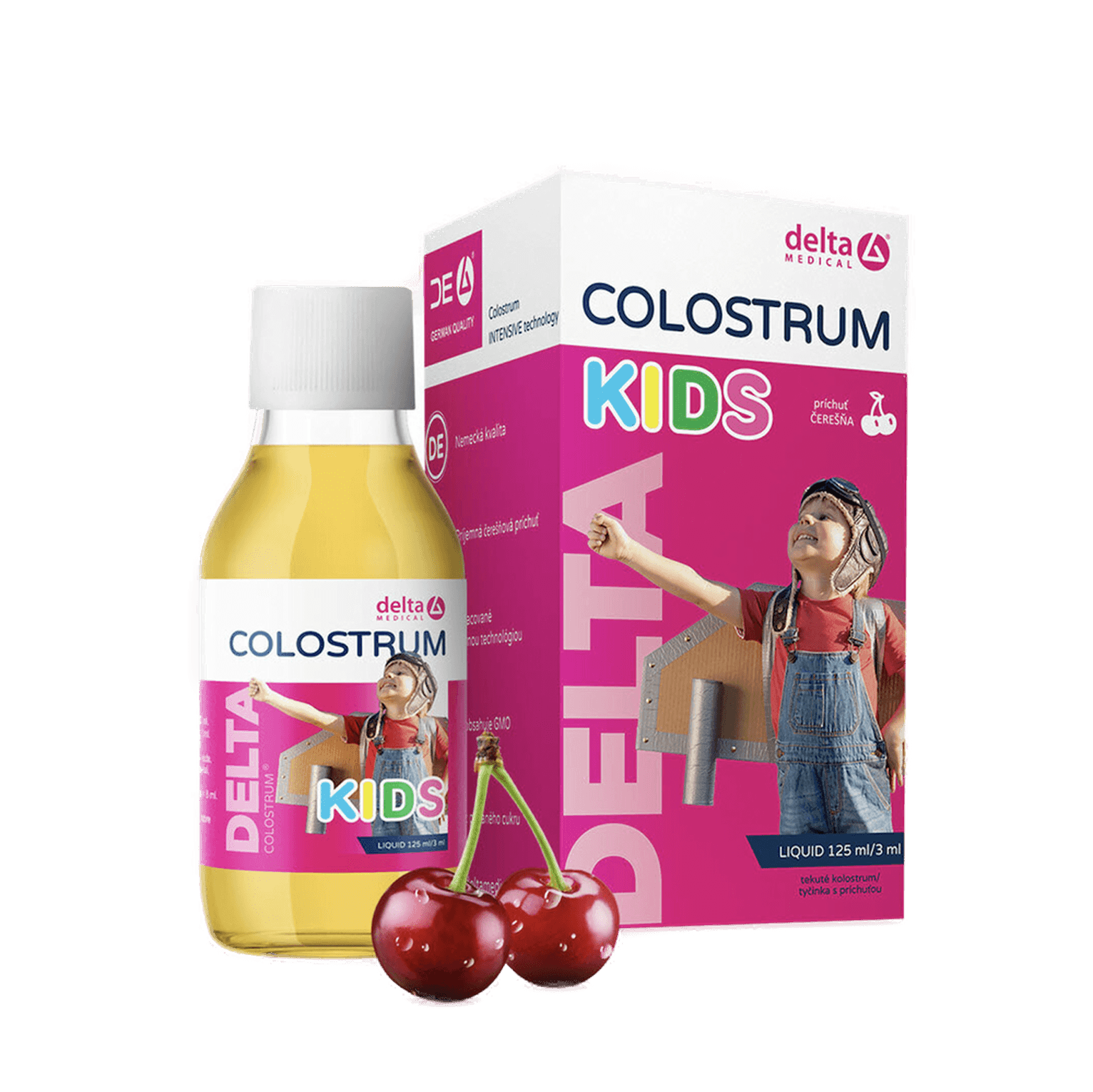 DELTA COLOSTRUM® KIDS Třešeň 125 ml
